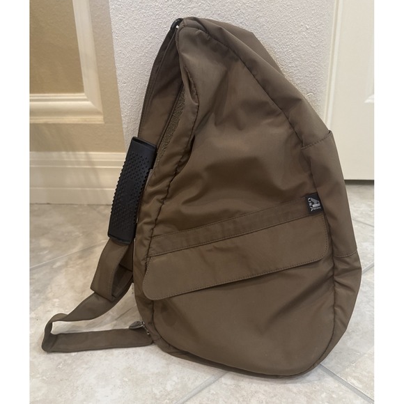 AmeriBag Healthy Back Bag Brown Crossbody Sling Messenger Nylon Outdoor Backpack - Picture 1 of 12